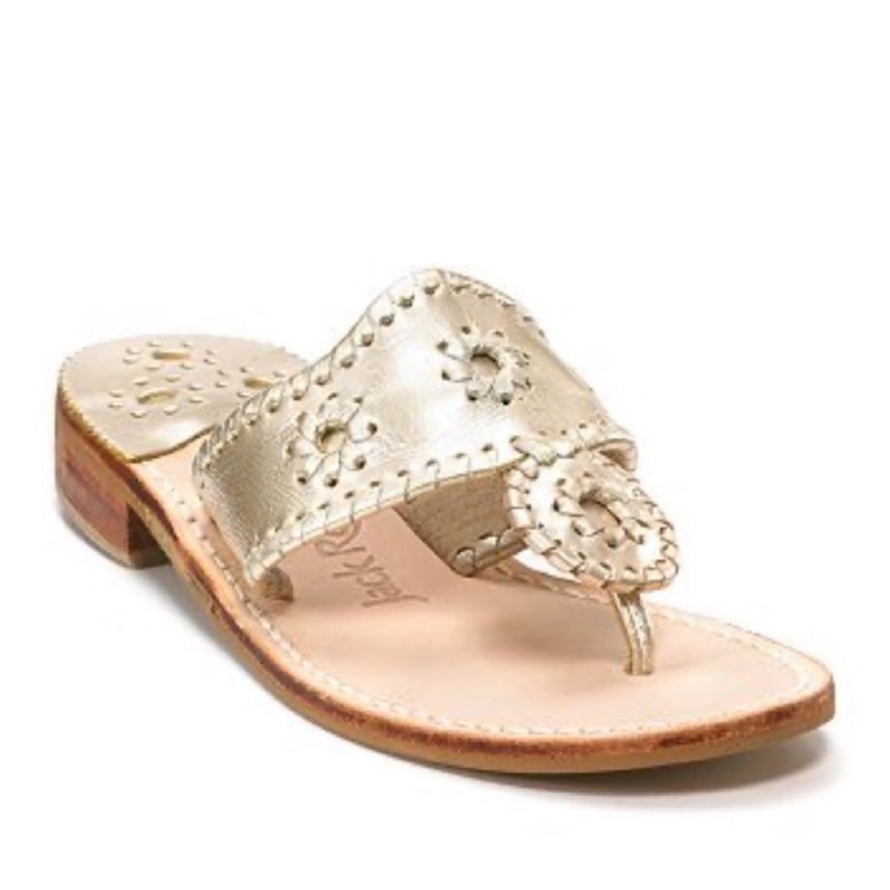 JACK ROGERS | platinum hamptons flat sandal